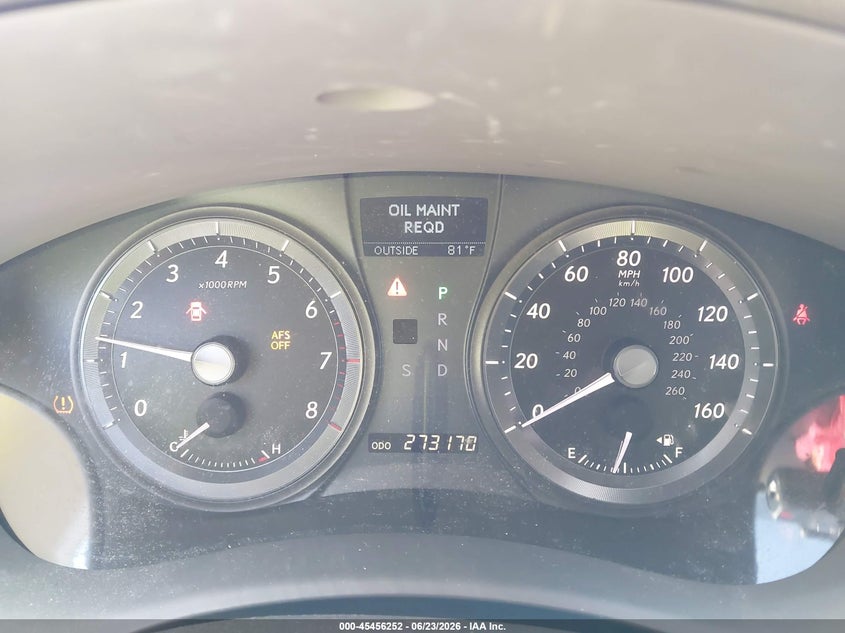 2008 Lexus ES VIN JTHBJ46G982266374 IAAI salvage auction — FRONT END, Clear (Georgia), sold $800 on 2026-07-17 (photo 7)