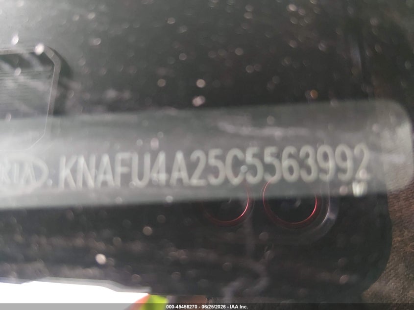 2012 Kia Forte VIN KNAFU4A25C5563992 IAAI salvage auction — LEFT REAR, Salvage (Arizona), sold $250 on 2026-07-28 (photo 9)