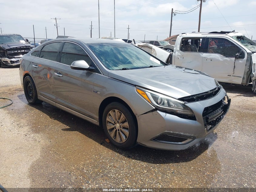 2017 Hyundai Sonata hybrid VIN KMHE24L13HA059458 IAAI salvage auction — NORMAL WEAR, Original (Texas), sold $225 on 2026-07-21 (photo 1)