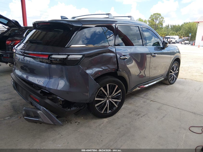 2024 Infiniti Qx60 VIN 5N1DL1GSXRC338003 IAAI salvage auction — REAR END, Salvage Title, sold $14,600 on 2026-08-01 (photo 4)