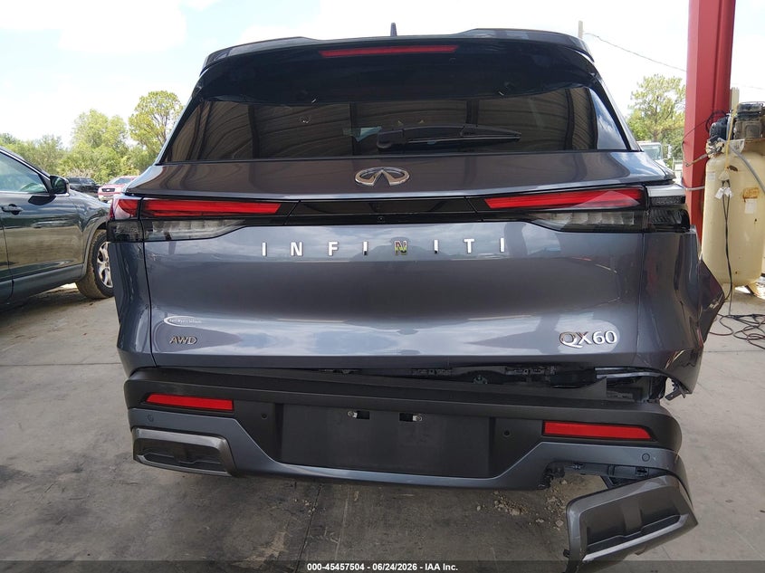 2024 Infiniti Qx60 VIN 5N1DL1GSXRC338003 IAAI salvage auction — REAR END, Salvage Title, sold $14,600 on 2026-08-01 (photo 6)