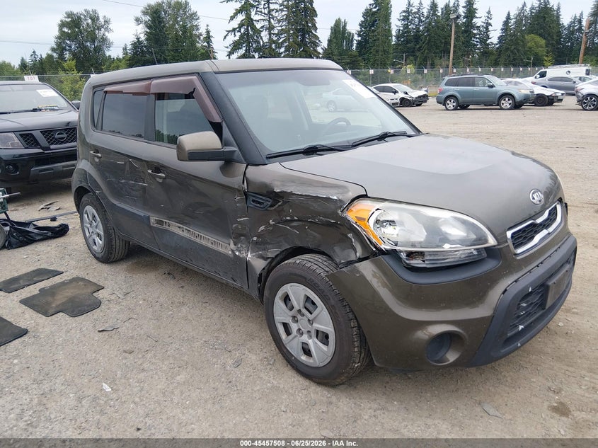 2013 Kia Soul VIN KNDJT2A50D7554153 IAAI salvage auction — RIGHT SIDE, Bill Of Sale (Washington), sold $375 on 2026-07-08 (photo 1)