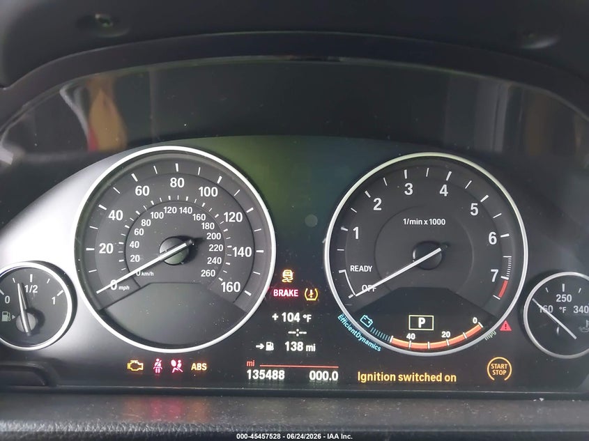 2014 BMW 3er VIN WBA3A9G50ENR97461 IAAI salvage auction — RIGHT FRONT, Salvage (Arizona), sold $1,600 on 2026-07-28 (photo 7)