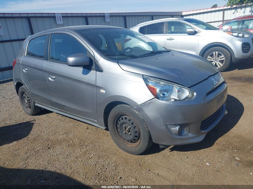 2015 Mitsubishi Mirage VIN ML32A3HJ9FH055421 IAAI salvage auction — LEFT FRONT, Salvage Title, sold $425 on 2026-07-31 (photo 1)