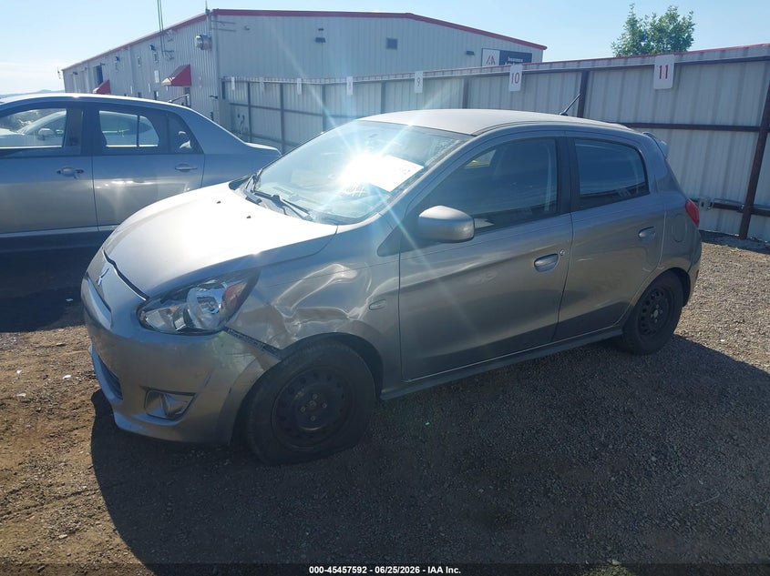 2015 Mitsubishi Mirage VIN ML32A3HJ9FH055421 IAAI salvage auction — LEFT FRONT, Salvage Title, sold $425 on 2026-07-31 (photo 2)