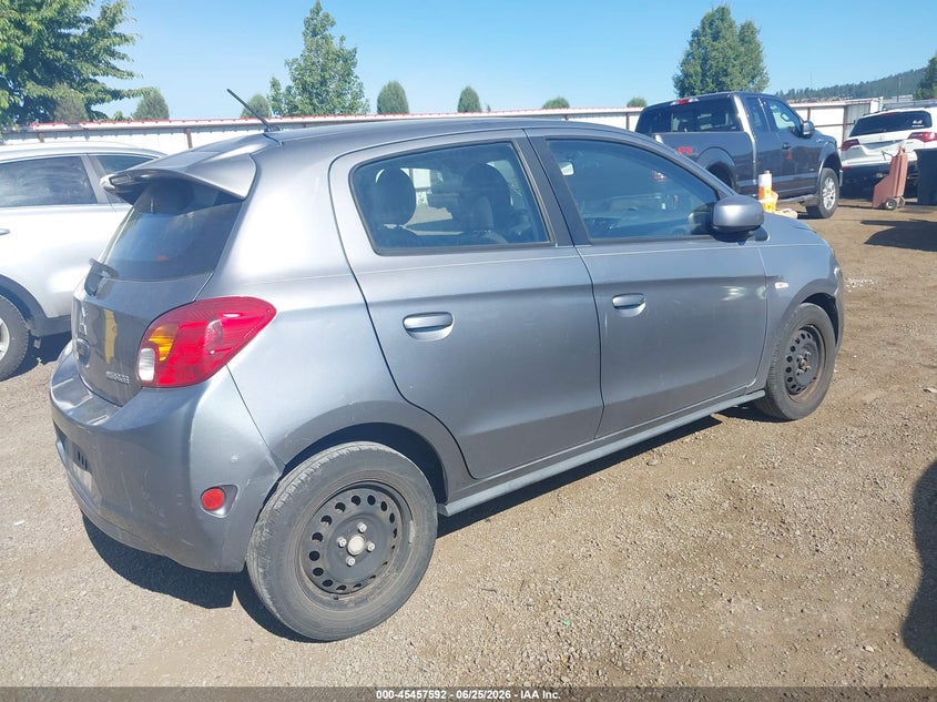 2015 Mitsubishi Mirage VIN ML32A3HJ9FH055421 IAAI salvage auction — LEFT FRONT, Salvage Title, sold $425 on 2026-07-31 (photo 4)