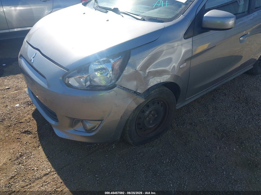 2015 Mitsubishi Mirage VIN ML32A3HJ9FH055421 IAAI salvage auction — LEFT FRONT, Salvage Title, sold $425 on 2026-07-31 (photo 6)