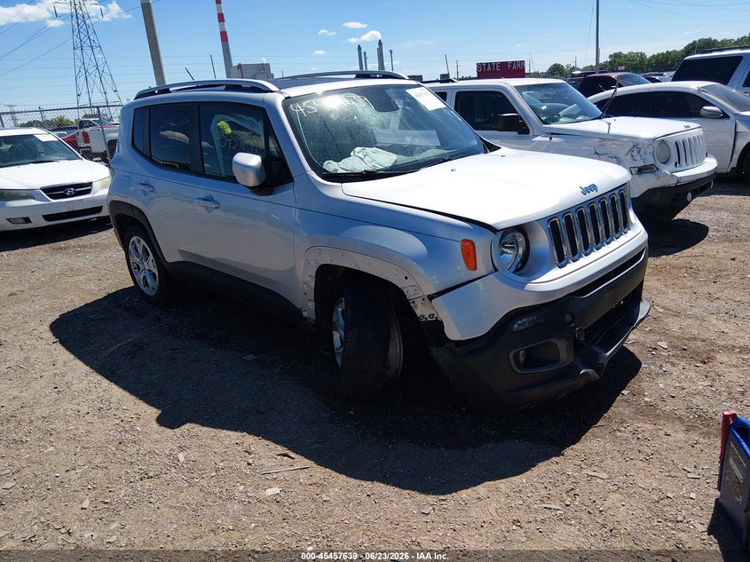 2016 Jeep Renegade VIN ZACCJBDTXGPD64456 IAAI salvage auction — RIGHT FRONT, Clear (Indiana), sold $550 on 2026-08-05 (photo 1)