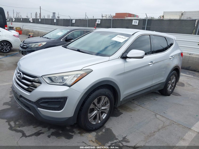 2016 Hyundai Santa fe VIN 5XYZTDLB2GG328074 IAAI salvage auction — LEFT SIDE, Clear - Dealer Only (California), sold $1,850 on 2026-07-15 (photo 2)