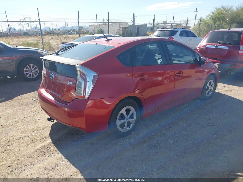 2012 Toyota Prius VIN JTDKN3DU6C1512160 IAAI salvage auction — NORMAL WEAR, Clear-Dealer Only (Arizona), sold $3,925 on 2026-07-09 (photo 4)