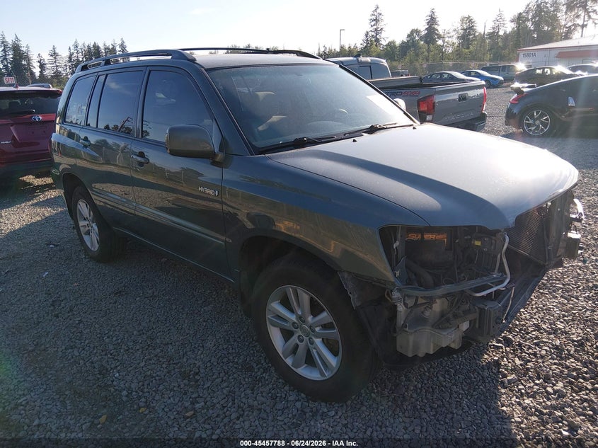 2007 Toyota Highlander hybrid VIN JTEHW21A570040357 IAAI salvage auction — FRONT END, Bill Of Sale (Washington), sold $825 on 2026-07-12 (photo 1)