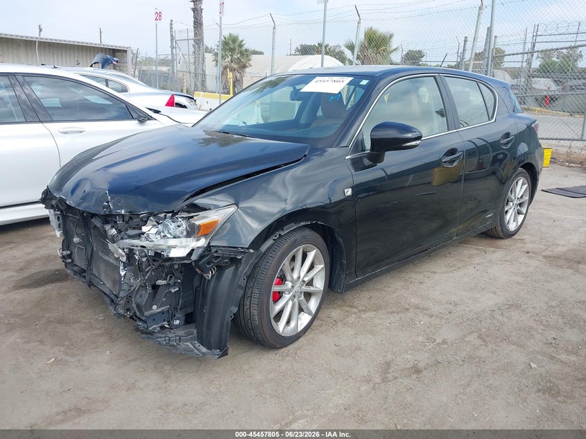 2012 Lexus Ct VIN JTHKD5BH4C2093867 IAAI salvage auction — FRONT END, Salvage (California), sold $1,350 on 2026-07-29 (photo 2)