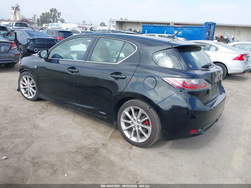 2012 Lexus Ct VIN JTHKD5BH4C2093867 IAAI salvage auction — FRONT END, Salvage (California), sold $1,350 on 2026-07-29 (photo 3)