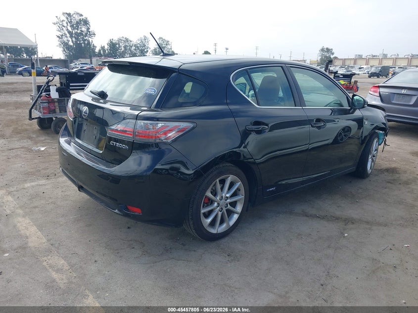 2012 Lexus Ct VIN JTHKD5BH4C2093867 IAAI salvage auction — FRONT END, Salvage (California), sold $1,350 on 2026-07-29 (photo 4)