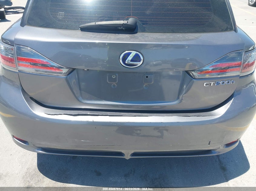 2013 Lexus Ct VIN JTHKD5BH8D2150220 IAAI salvage auction — REAR END, Salvage (California), sold $2,250 on 2026-07-10 (photo 6)