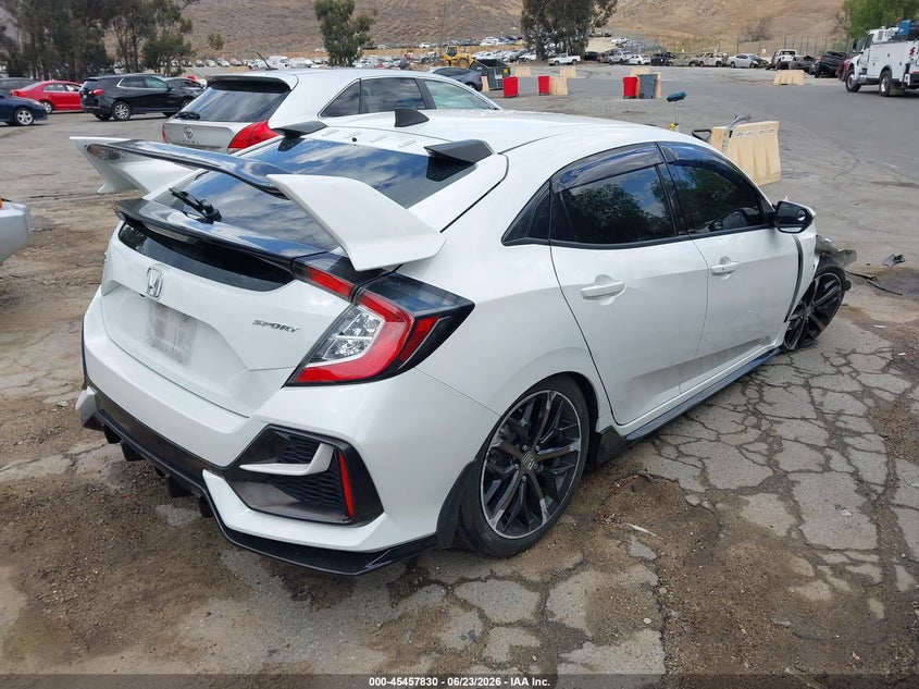 2021 Honda Civic VIN SHHFK7H42MU422376 IAAI salvage auction — FRONT END, Salvage Title, sold $1,550 on 2026-07-29 (photo 4)