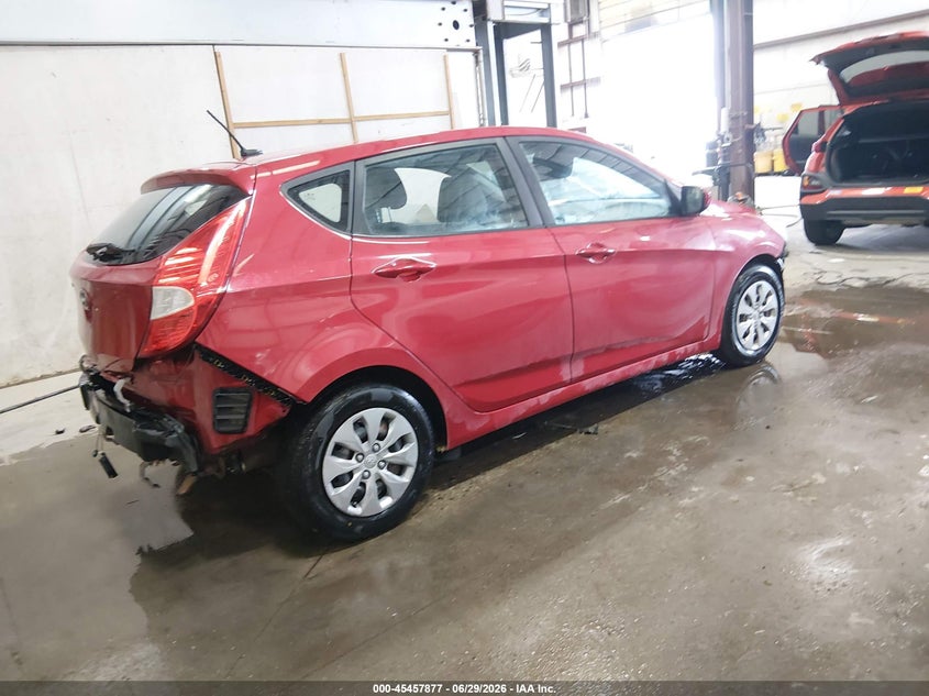 2017 Hyundai Accent VIN KMHCT5AE4HU341932 IAAI salvage auction — FRONT & REAR, Salvage (Idaho), sold $575 on 2026-07-19 (photo 4)