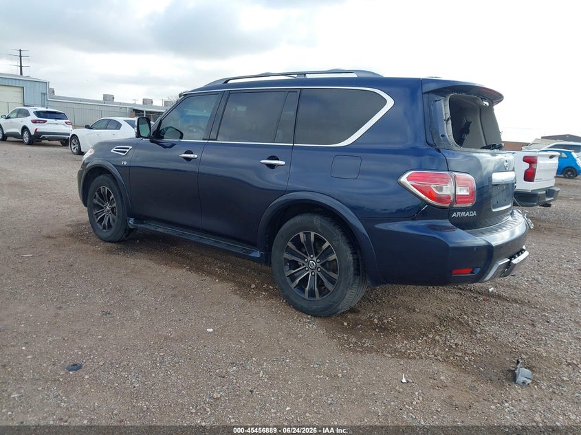 2019 Nissan Armada VIN JN8AY2NE4K9757158 IAAI salvage auction — REAR END, Salvage Title, sold $8,925 on 2026-08-31 (photo 3)