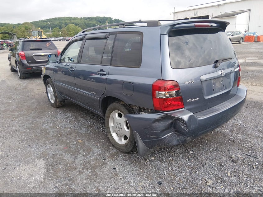 2007 Toyota Highlander VIN JTEEP21A470191657 IAAI salvage auction — REAR END, Salvage (Pennsylvania), sold $1,400 on 2026-07-08 (photo 3)