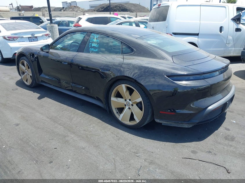 2022 Porsche Taycan VIN WP0AA2Y14NSA15187 IAAI salvage auction — SIDE, Wait Title, sold $17,800 on 2026-08-14 (photo 3)