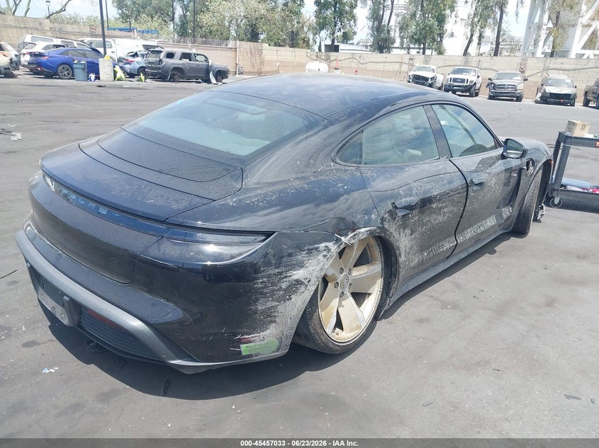 2022 Porsche Taycan VIN WP0AA2Y14NSA15187 IAAI salvage auction — SIDE, Wait Title, sold $17,800 on 2026-08-14 (photo 6)