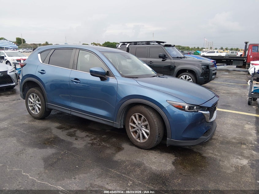 2023 Mazda Cx-5 VIN JM3KFBBM9P0190630 IAAI salvage auction — LEFT FRONT, Salvage Title, sold $5,600 on 2026-07-30 (photo 1)