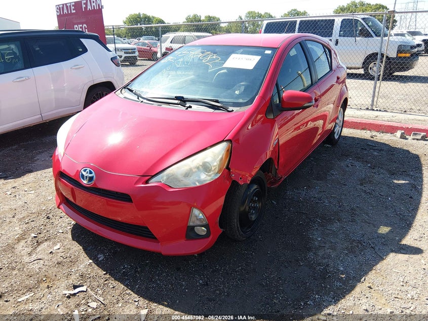2013 Toyota Prius c VIN JTDKDTB39D1052801 IAAI salvage auction — LEFT FRONT, Salvage Title, sold $2,250 on 2026-07-29 (photo 2)
