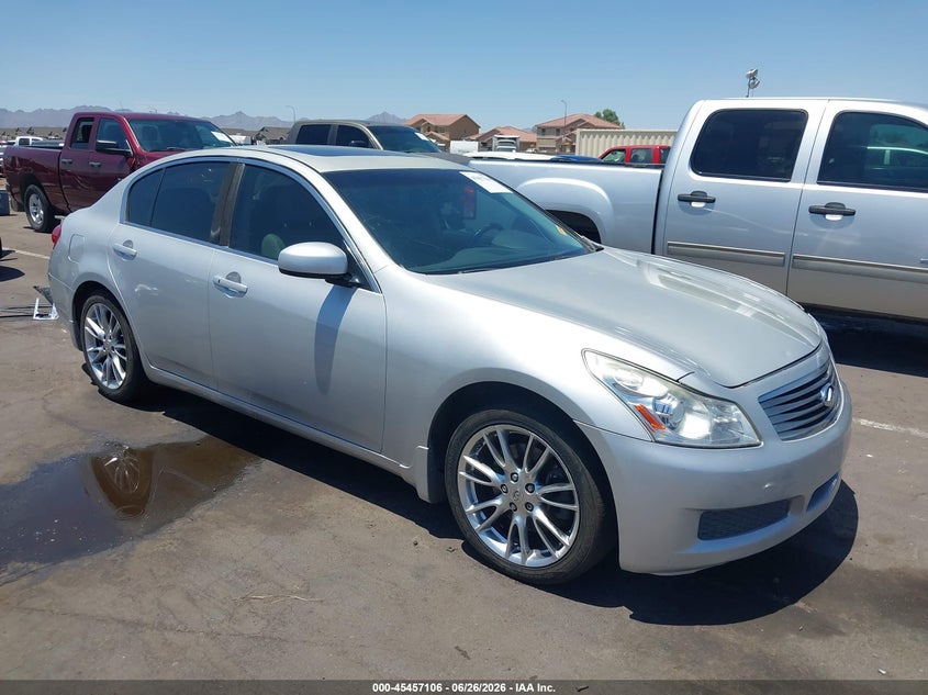 2008 Infiniti G35 VIN JNKBV61EX8M226217 IAAI salvage auction — LEFT FRONT, Salvage (Arizona), sold $225 on 2026-07-21 (photo 1)