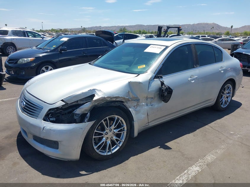 2008 Infiniti G35 VIN JNKBV61EX8M226217 IAAI salvage auction — LEFT FRONT, Salvage (Arizona), sold $225 on 2026-07-21 (photo 2)