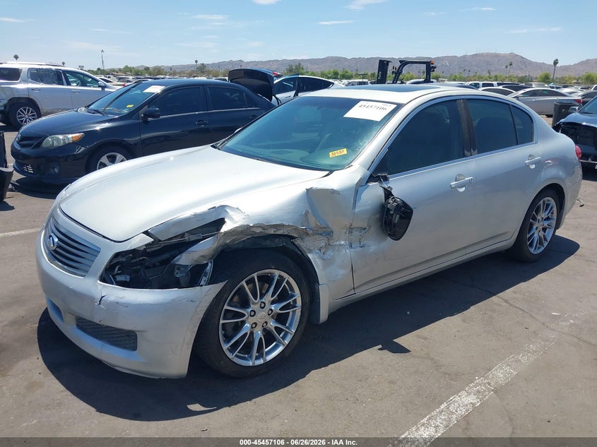 2008 Infiniti G35 VIN JNKBV61EX8M226217 IAAI salvage auction — LEFT FRONT, Salvage (Arizona), sold $225 on 2026-07-21 (photo 6)