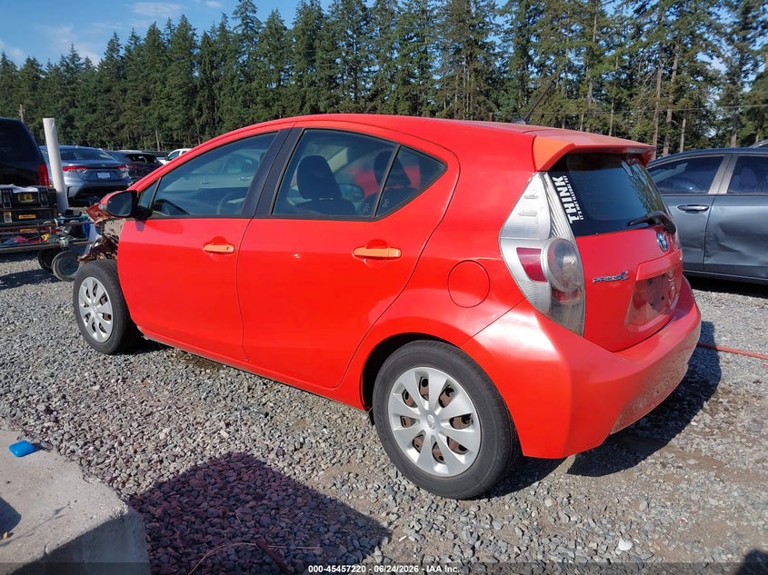 2012 Toyota Prius c VIN JTDKDTB33C1030369 IAAI salvage auction — LEFT FRONT, Salvage Title, sold $1,700 on 2026-07-22 (photo 3)