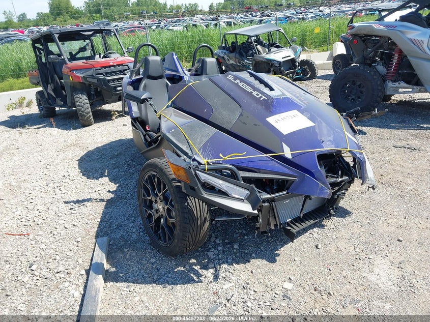 2024 Polaris Slingshot VIN 57XAAPHD1R8163523 IAAI salvage auction — FRONT END, Scrap (Michigan), sold $3,975 on 2026-08-19 (photo 1)