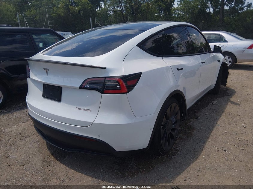 2020 Tesla Model y VIN 5YJYGDEF8LF037516 IAAI salvage auction — FRONT END, Salvage (Indiana), sold $8,450 on 2026-07-22 (photo 4)