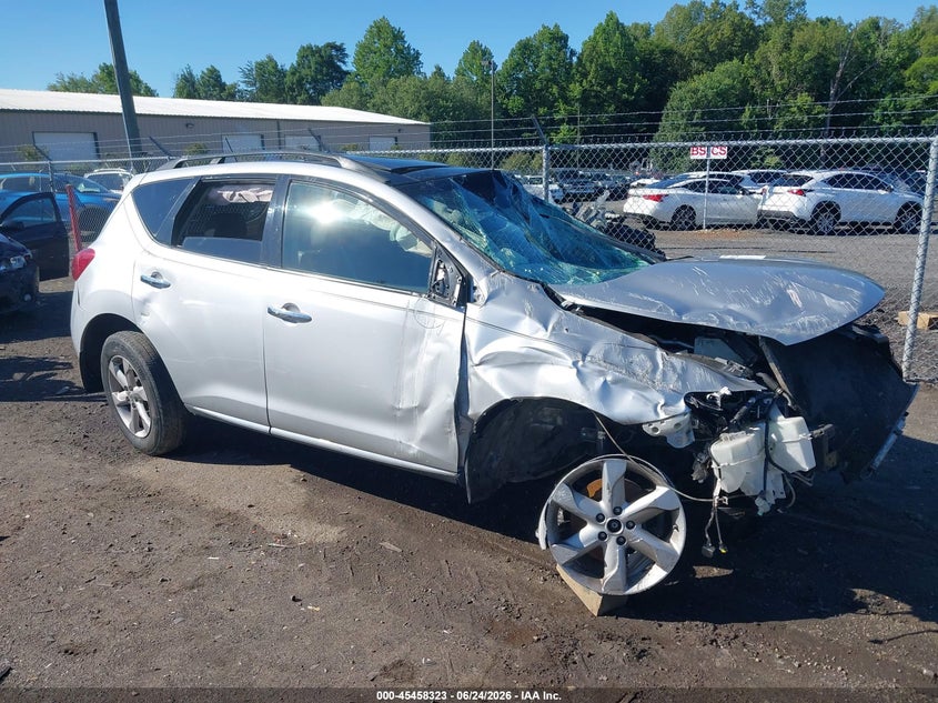 2009 Nissan Murano VIN JN8AZ18W69W204888 IAAI salvage auction — ROLLOVER, Clear (Virginia), sold $325 on 2026-07-30 (photo 1)