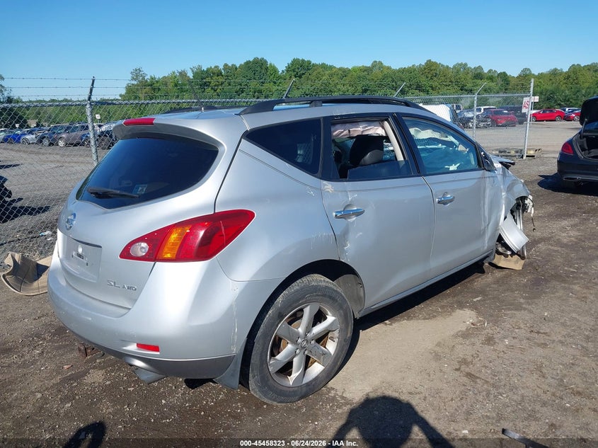 2009 Nissan Murano VIN JN8AZ18W69W204888 IAAI salvage auction — ROLLOVER, Clear (Virginia), sold $325 on 2026-07-30 (photo 4)