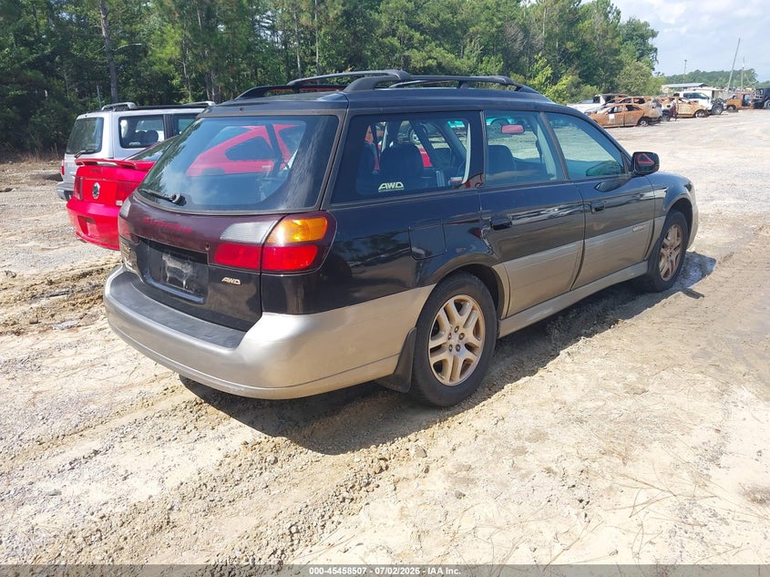 2000 Subaru Outback VIN 4S3BH6862Y7629193 IAAI salvage auction — WATER/FLOOD, Salvage (Mississippi), sold $225 on 2026-07-31 (photo 4)