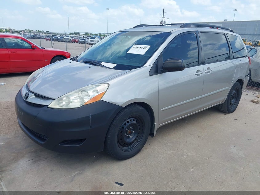 2009 Toyota Sienna VIN 5TDZK23CX9S240962 IAAI salvage auction — LEFT REAR, Salvage (Texas), sold $1,950 on 2026-07-09 (photo 2)