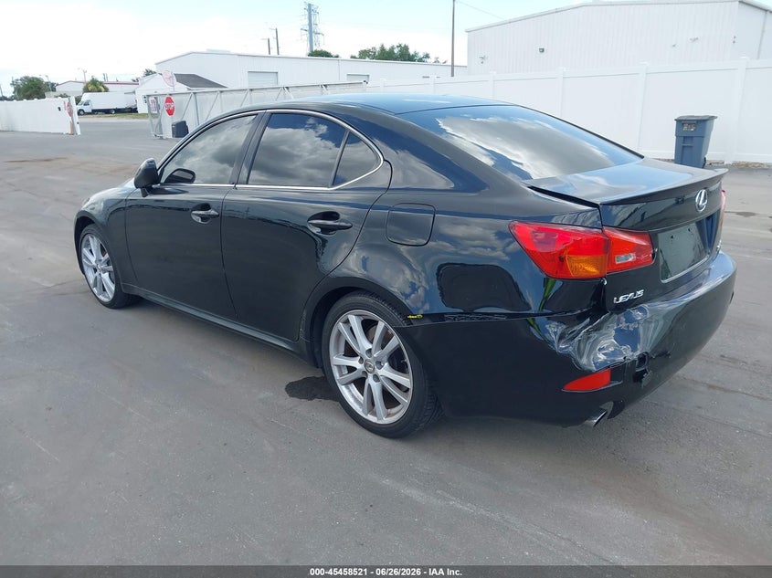 2006 Lexus Is 350 VIN JTHBE262362005915 IAAI salvage auction — REAR END, Rebuildable (Florida), sold $2,800 on 2026-07-13 (photo 3)
