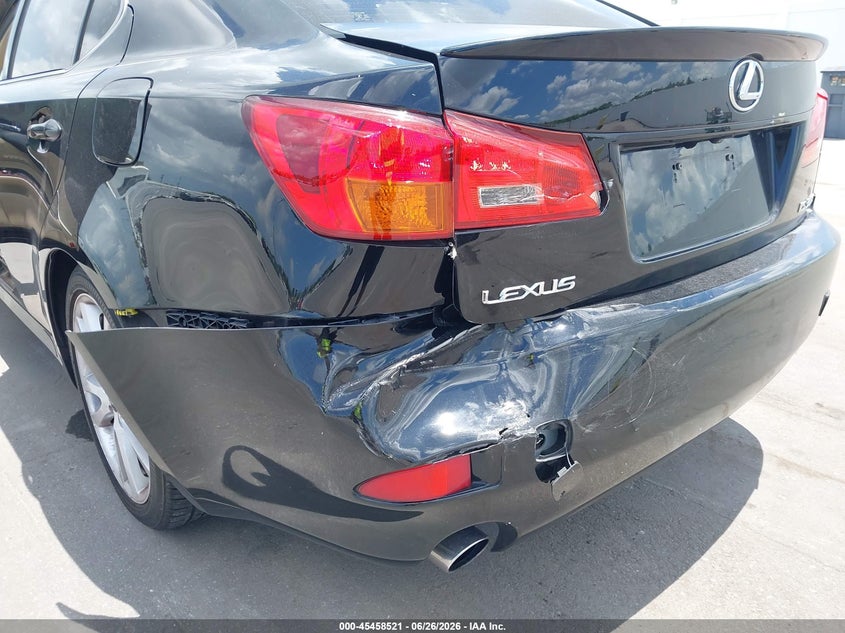 2006 Lexus Is 350 VIN JTHBE262362005915 IAAI salvage auction — REAR END, Rebuildable (Florida), sold $2,800 on 2026-07-13 (photo 6)