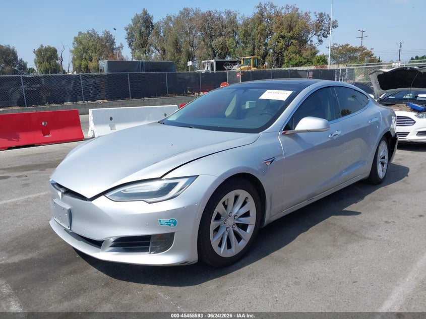 2017 Tesla Model s VIN 5YJSA1E11HF199571 IAAI salvage auction — LEFT REAR, Salvage (California), sold $7,500 on 2026-09-04 (photo 2)