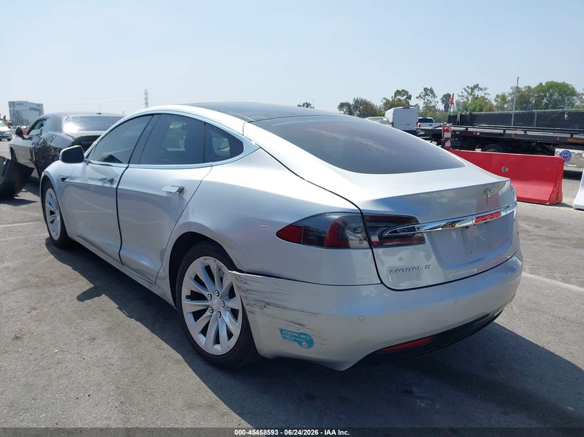 2017 Tesla Model s VIN 5YJSA1E11HF199571 IAAI salvage auction — LEFT REAR, Salvage (California), sold $7,500 on 2026-09-04 (photo 3)