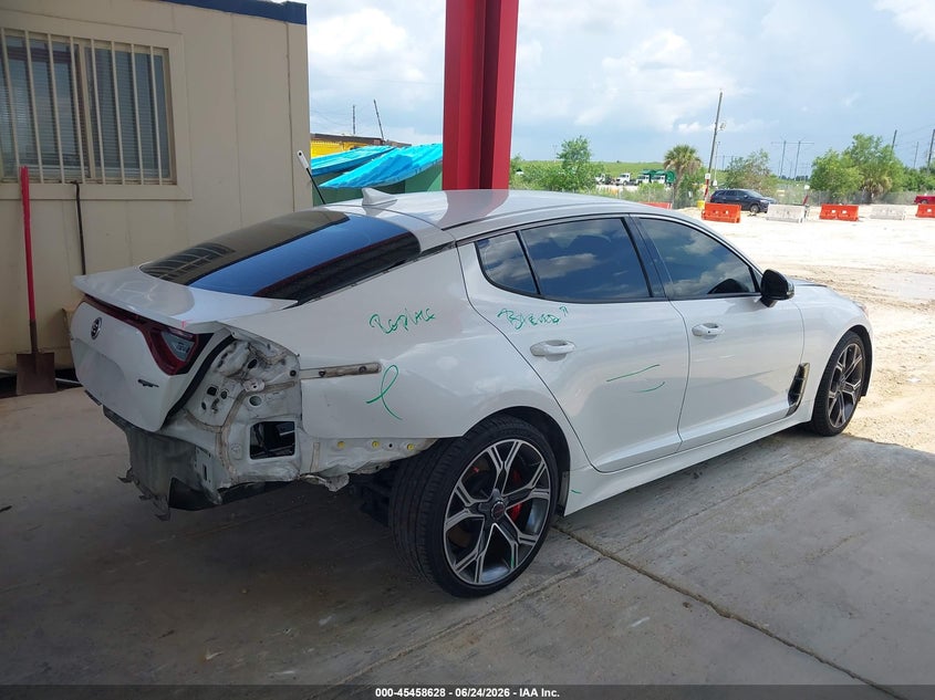 2019 Kia Stinger VIN KNAE35LC0K6045971 IAAI salvage auction — REAR END, Rebuildable (Florida), sold $4,650 on 2026-07-09 (photo 4)