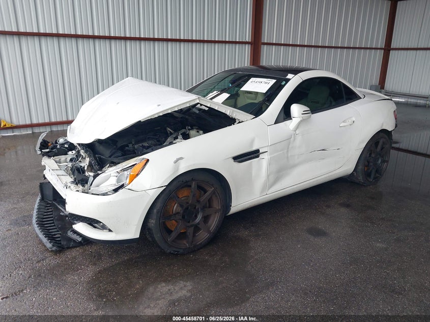 2014 Mercedes-benz Slk-klasse VIN WDDPK5HAXEF075950 IAAI salvage auction — FRONT & REAR, Certificate Of Destruction (Florida), sold $850 on 2026-07-23 (photo 2)