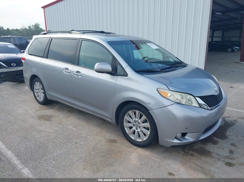 2012 Toyota Sienna VIN 5TDYK3DC9CS241060 IAAI salvage auction — FRONT END, Clear (Indiana), sold $3,000 on 2026-08-01 (photo 1)
