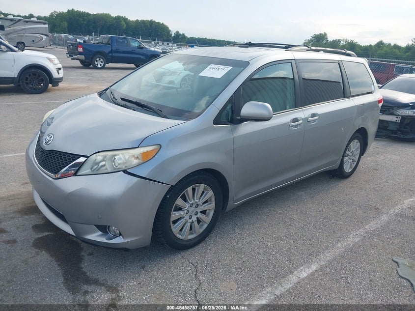 2012 Toyota Sienna VIN 5TDYK3DC9CS241060 IAAI salvage auction — FRONT END, Clear (Indiana), sold $3,000 on 2026-08-01 (photo 2)