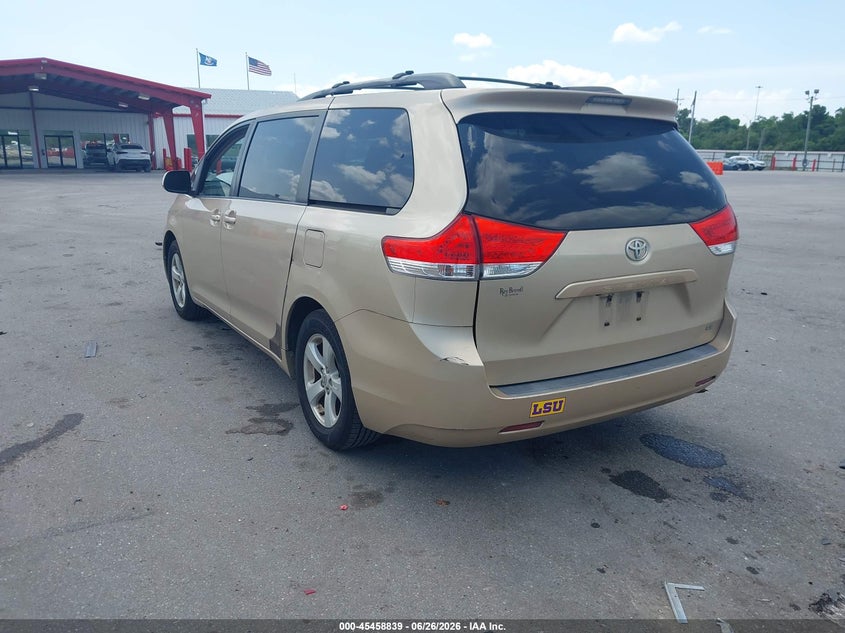 2011 Toyota Sienna VIN 5TDKK3DC2BS148871 IAAI salvage auction — NORMAL WEAR, Clear (Louisiana), sold $1,200 on 2026-07-20 (photo 3)
