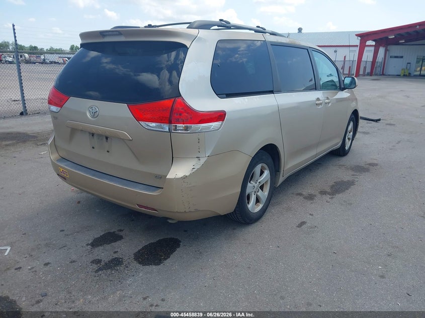 2011 Toyota Sienna VIN 5TDKK3DC2BS148871 IAAI salvage auction — NORMAL WEAR, Clear (Louisiana), sold $1,200 on 2026-07-20 (photo 4)