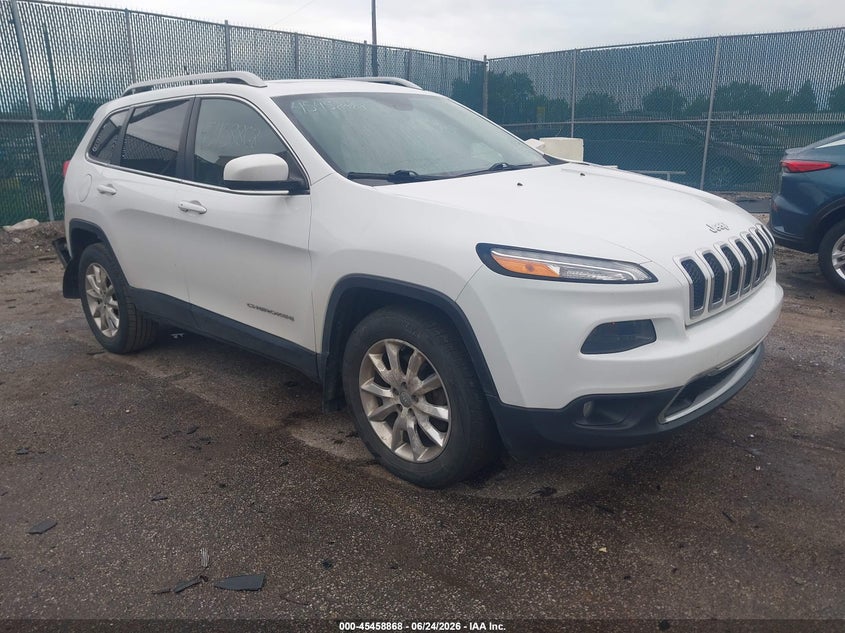 2015 Jeep Cherokee VIN 1C4PJMDB1FW641582 IAAI salvage auction — REAR END, Clear (Indiana), sold $1,850 on 2026-07-12 (photo 1)
