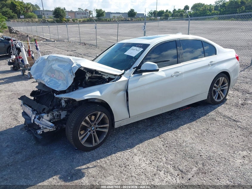 2018 BMW 3er VIN WBA8B9C56JEE81806 IAAI salvage auction — FRONT END, Rebuildable (Florida), sold $650 on 2026-07-23 (photo 2)