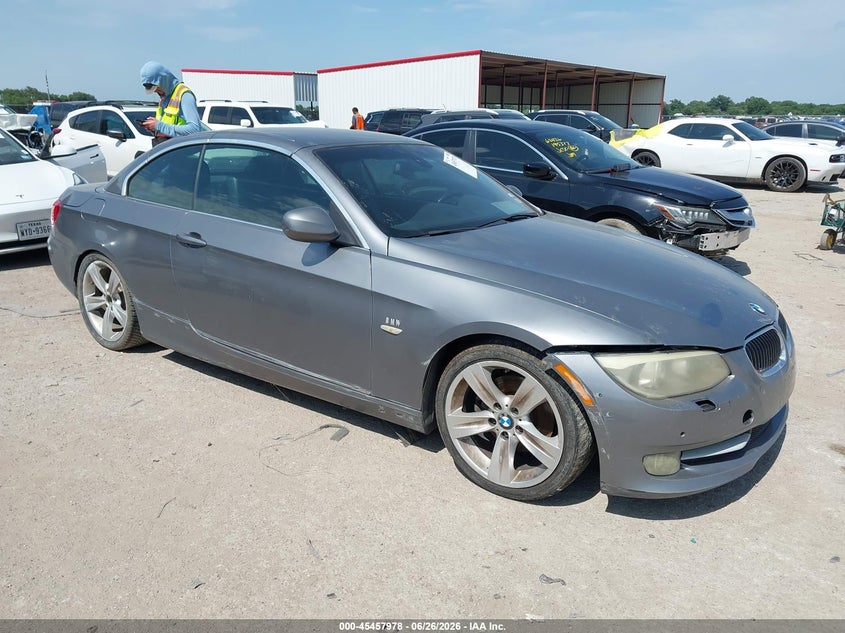 2011 BMW 3 series VIN WBADW3C50BE446449 IAAI salvage auction — FRONT END, Salvage (Texas), sold $300 on 2026-08-18 (photo 1)